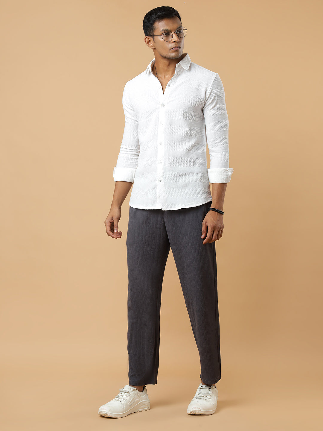 Dark Grey | Relaxed Fit Textured | Breathable & Durable Track Pants