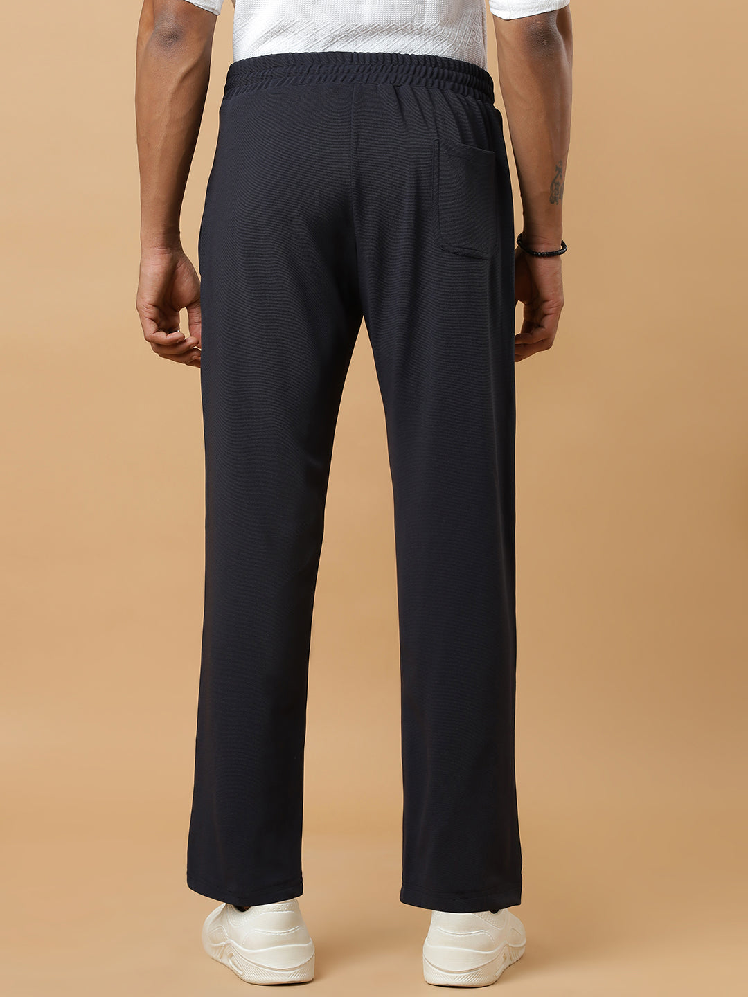 Dark Grey | Stretchable Ribbed Track Pants | Gym & Daily Wear