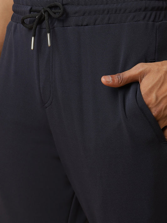 Dark Grey | Stretchable Ribbed Track Pants | Gym & Daily Wear