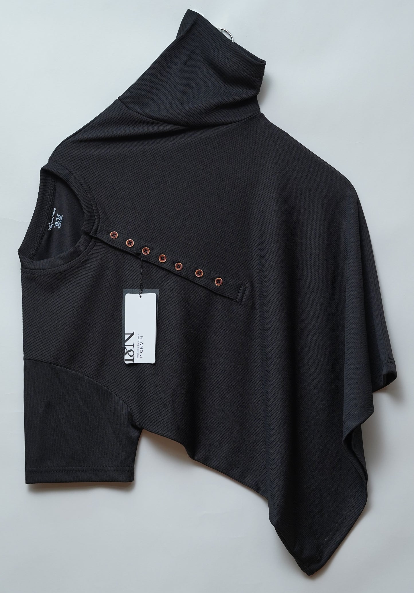 Black | Premium Henley Neck | Polo T-Shirt