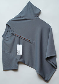 Dark Grey | Premium Henley Neck | Polo T-Shirt