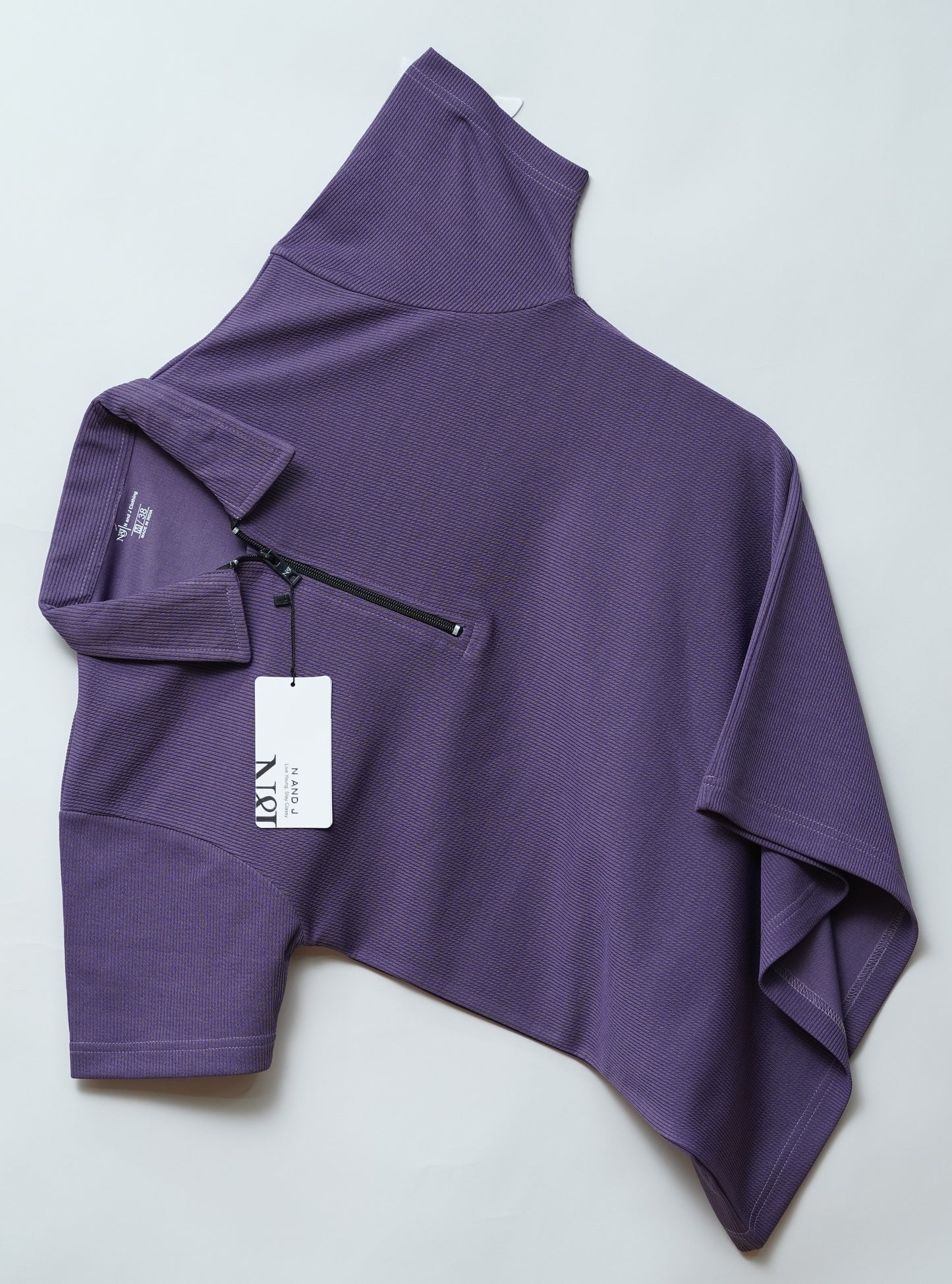Dark Wine Zipper Polo T Shirt