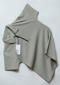 Dark Pista Zipper Polo T Shirt