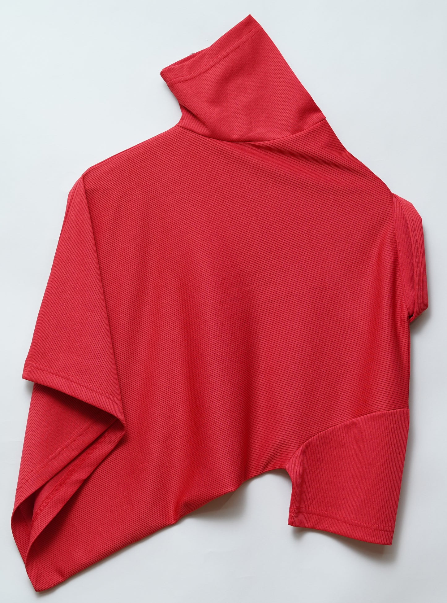 Red Zipper Polo T Shirt