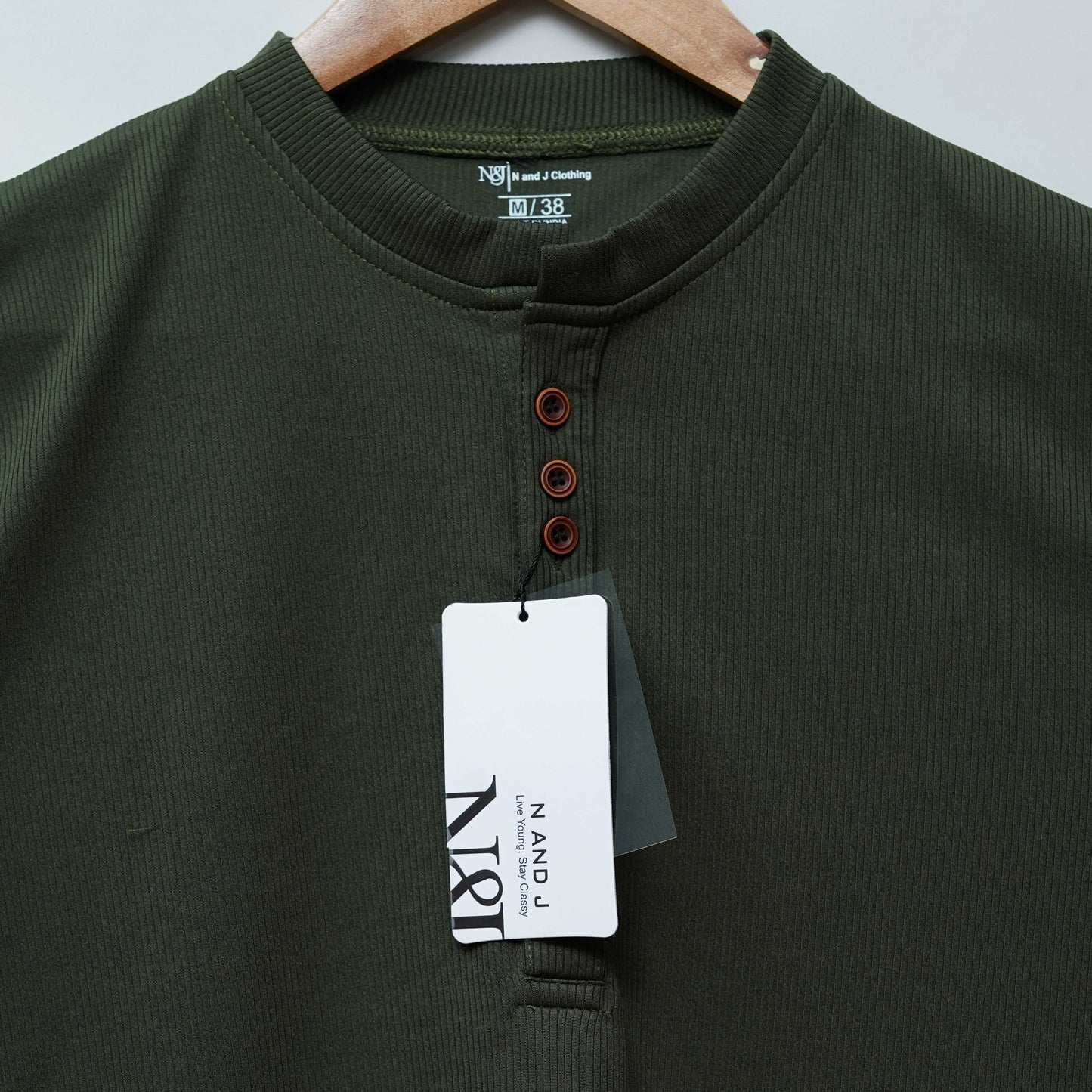 Green | Premium Henley Neck | Polo T-Shirt
