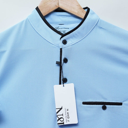 Sky | Henley Neck T-Shirt | PocketCut