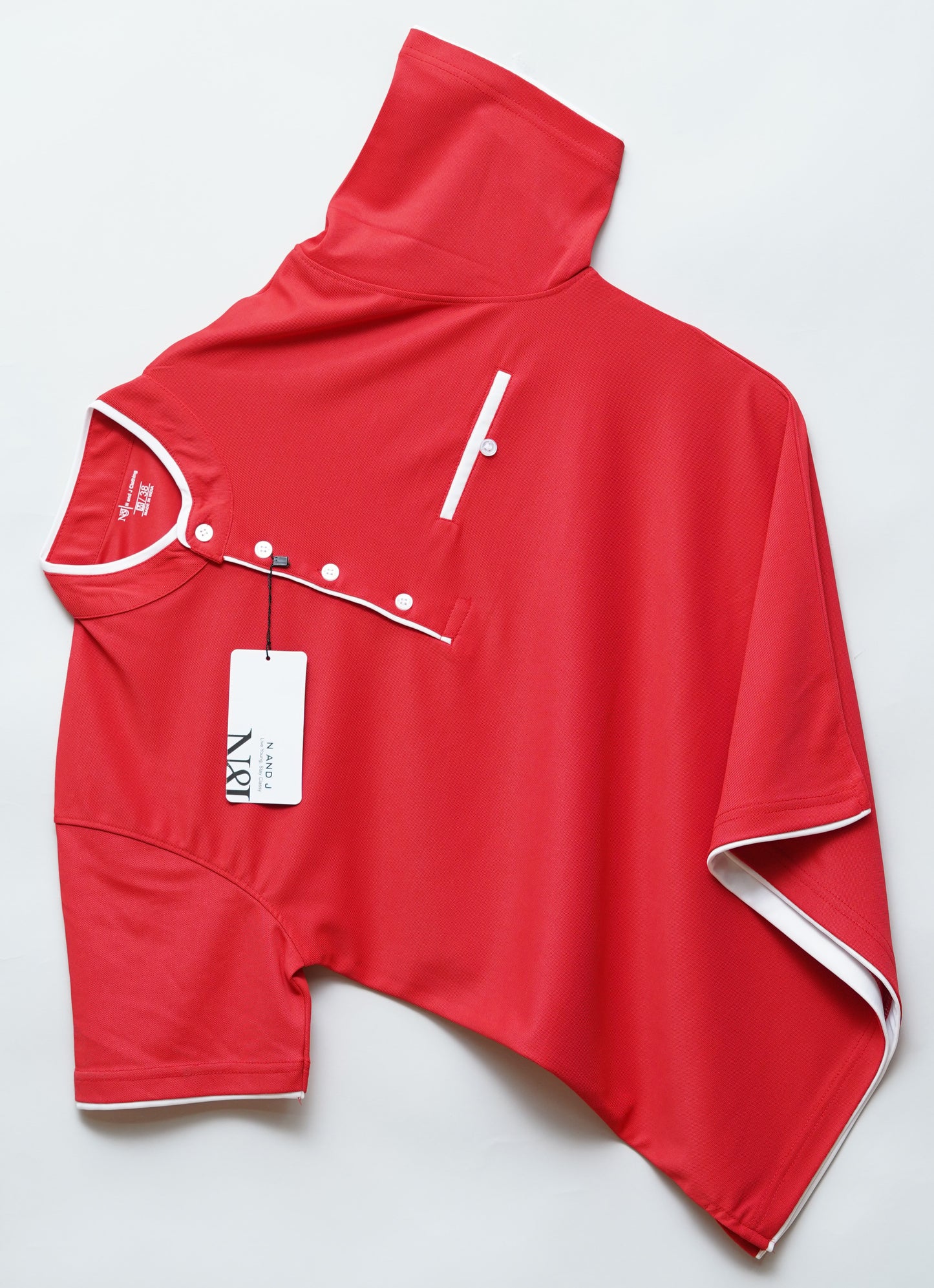 Red | Henley Neck T-Shirt | PocketCut