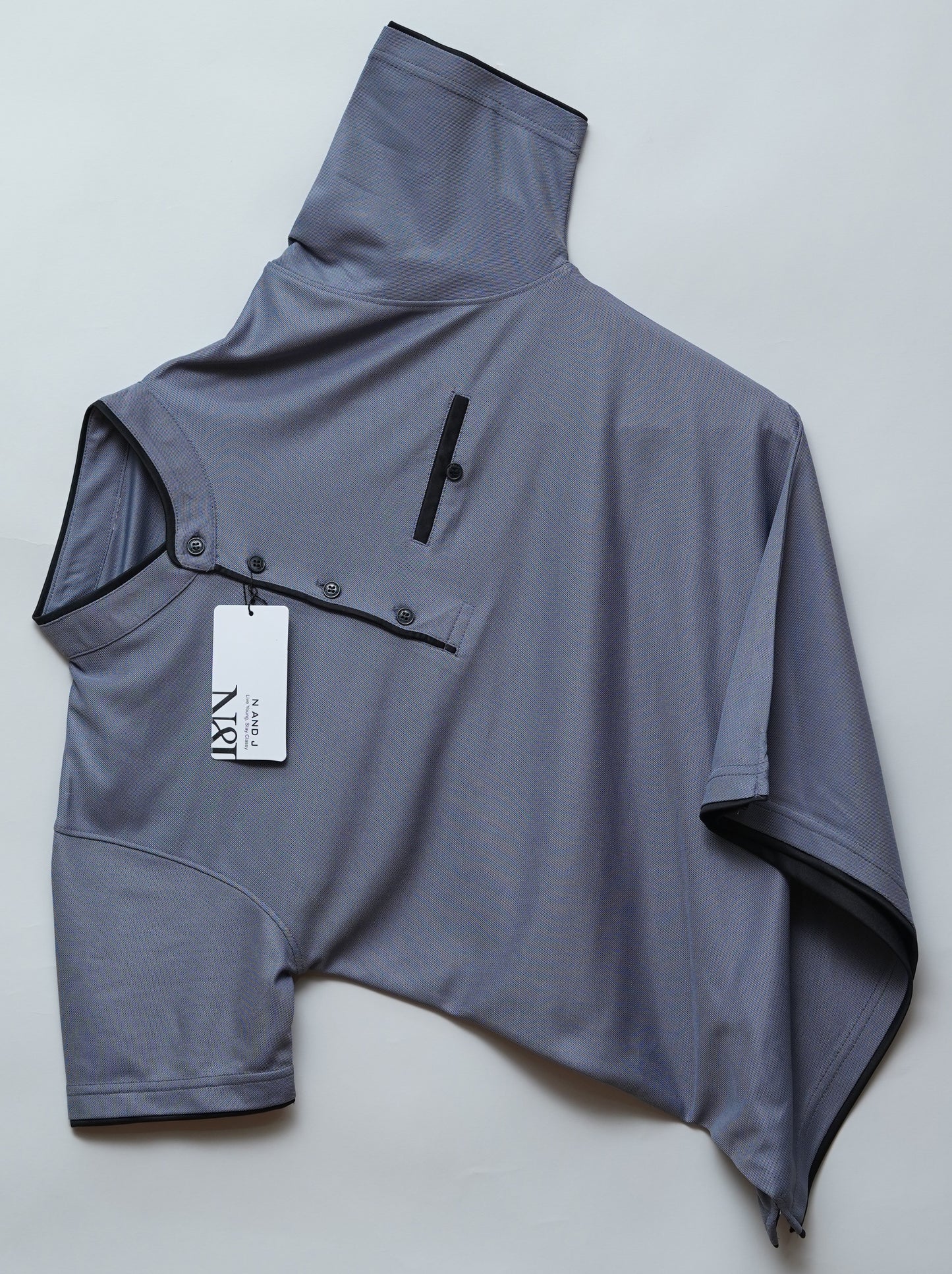 Steel Grey | Henley Neck T-Shirt | PocketCut