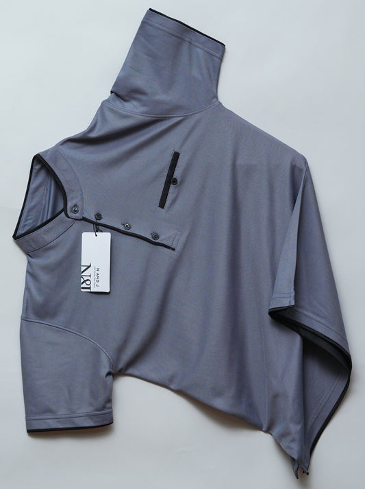 Steel Grey | Henley Neck T-Shirt | PocketCut