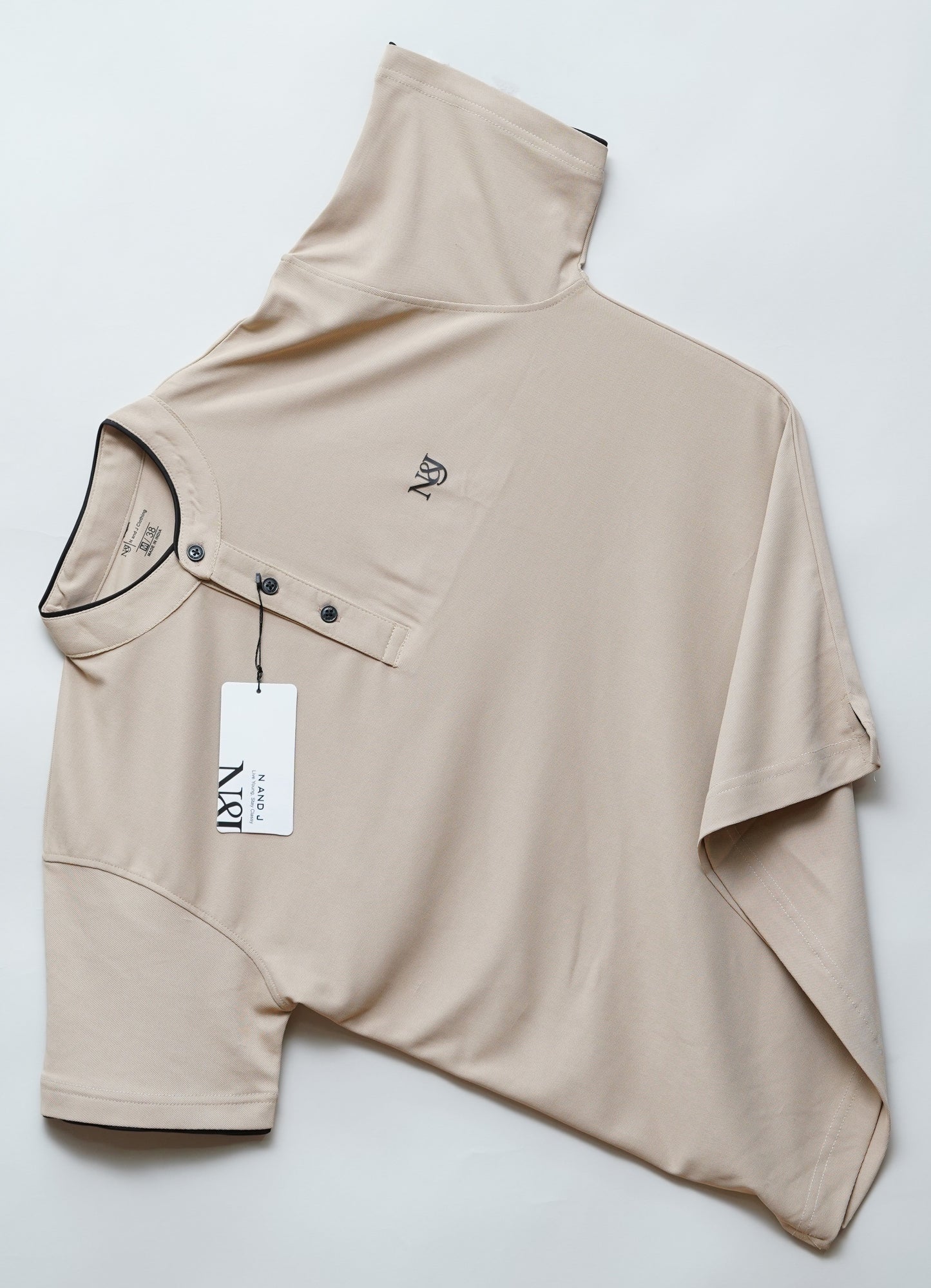 Chiku | Solid Henley Neck | Polo T-Shirt