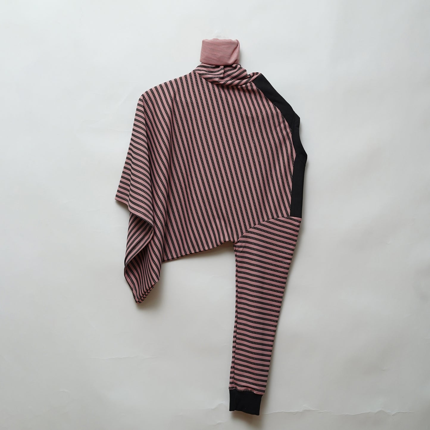 Rose Gold | Henley Neck Striped T-Shirt | Full Sleeve
