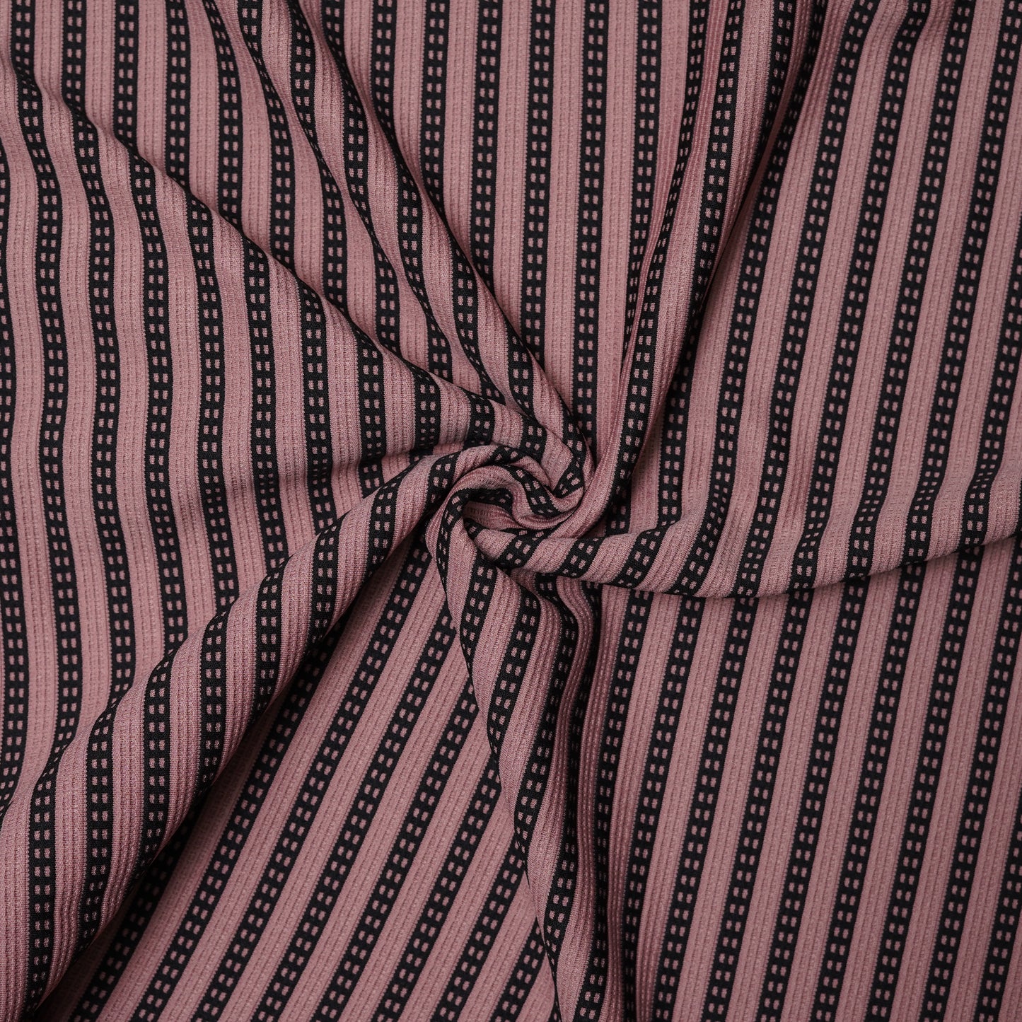 Rose Gold | Henley Neck Striped T-Shirt | Full Sleeve