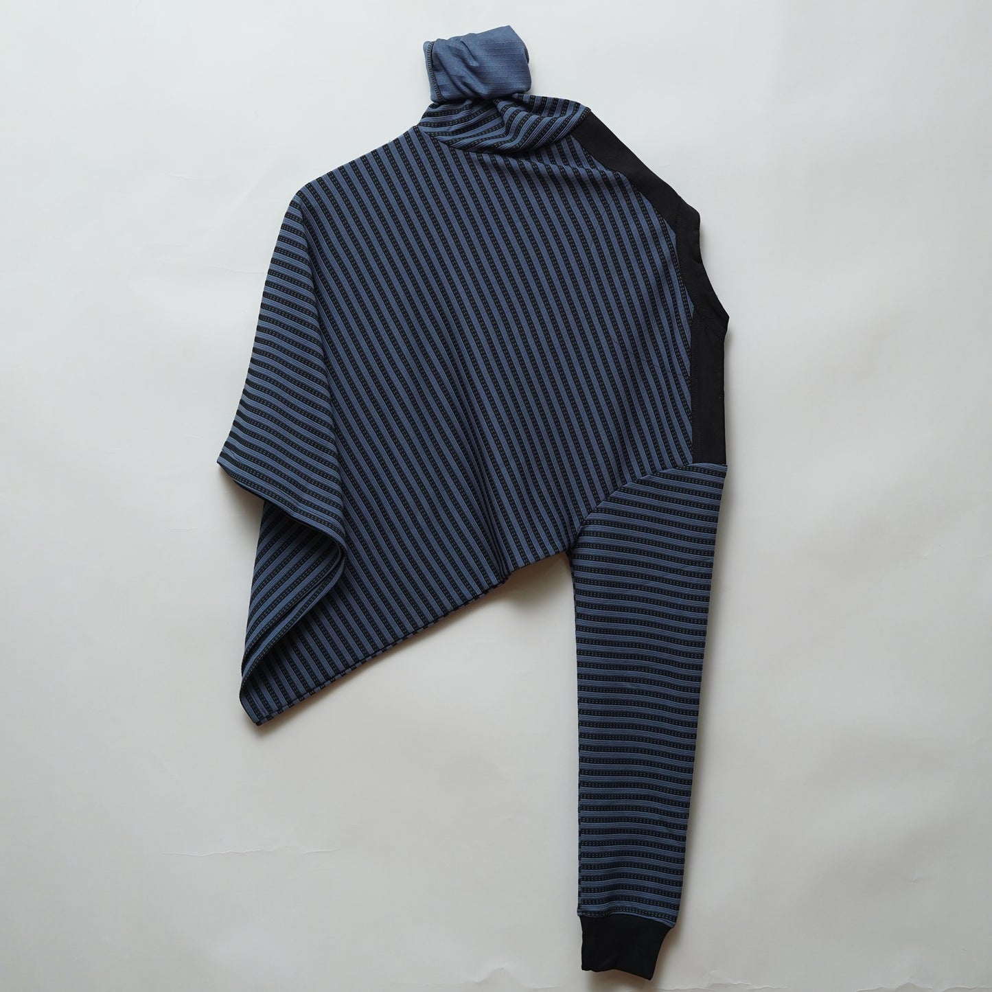 Denim | Henley Neck Striped T-Shirt | Full Sleeve