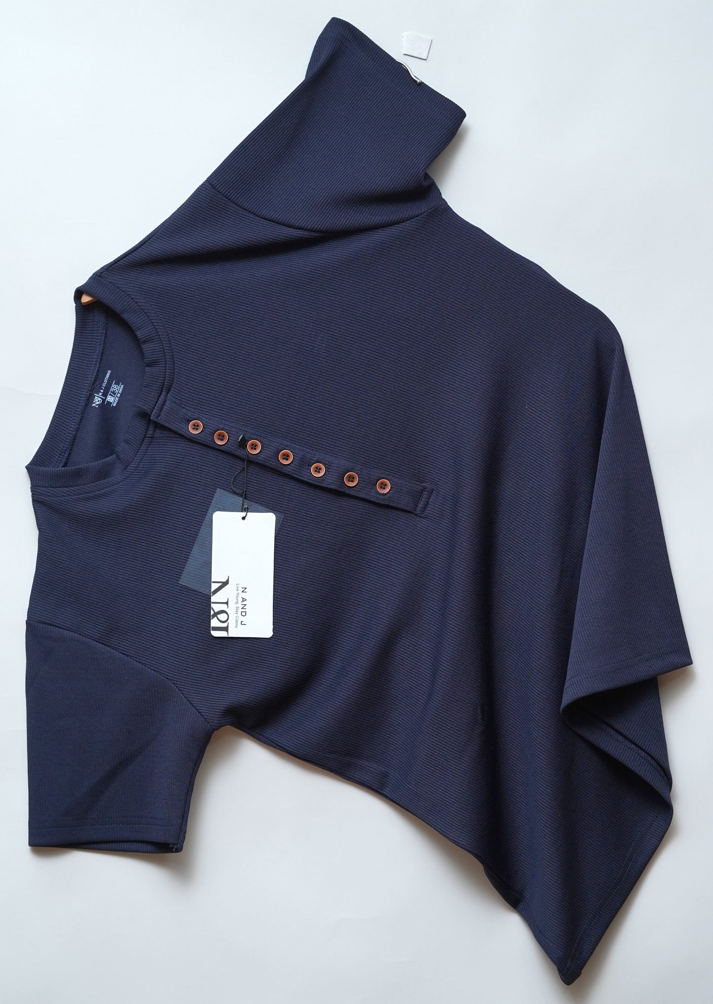 Navy Blue | Premium Henley Neck | Polo T-Shirt