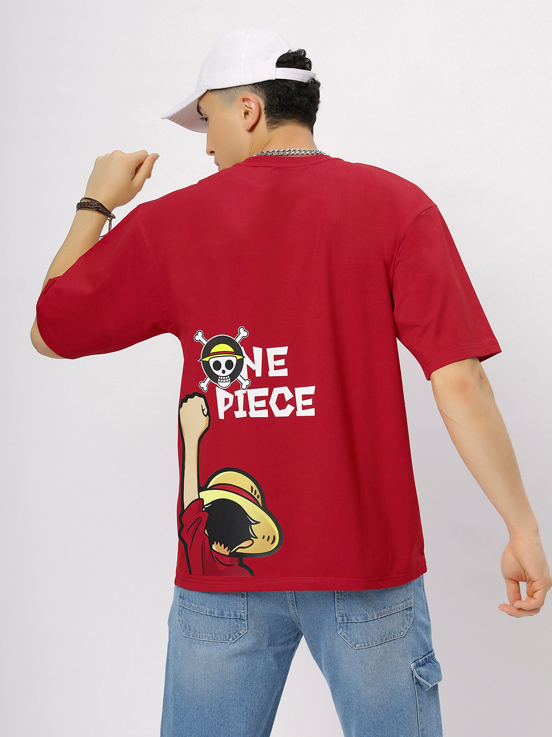 Red Supima Oversized Graphic T-shirt