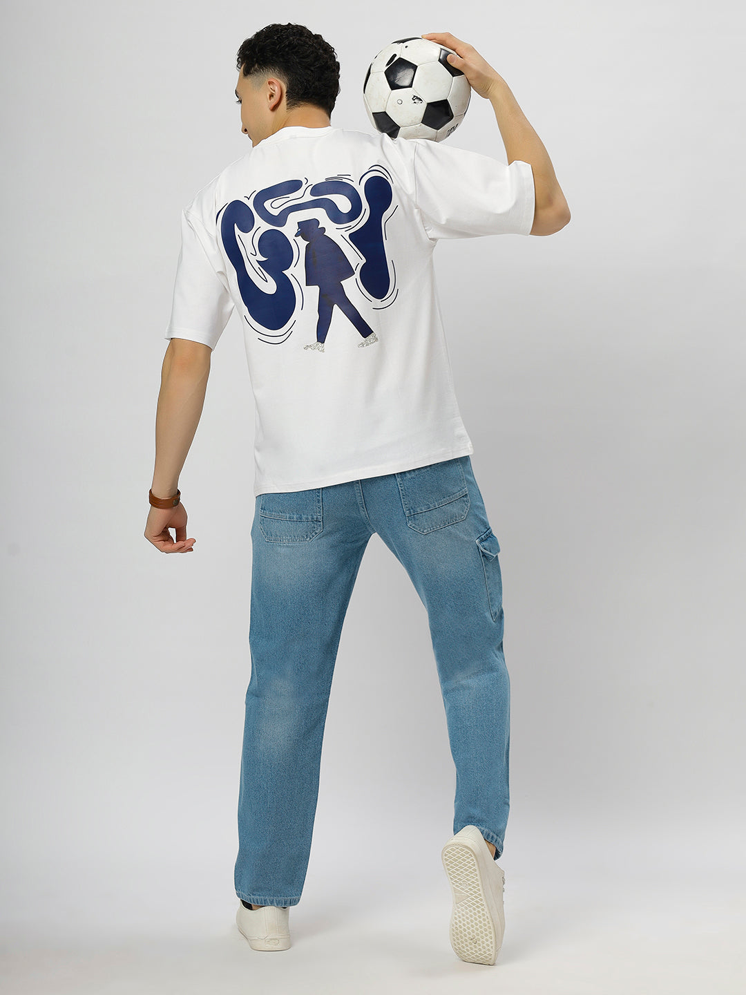 White Supima Oversized Graphic T-shirt