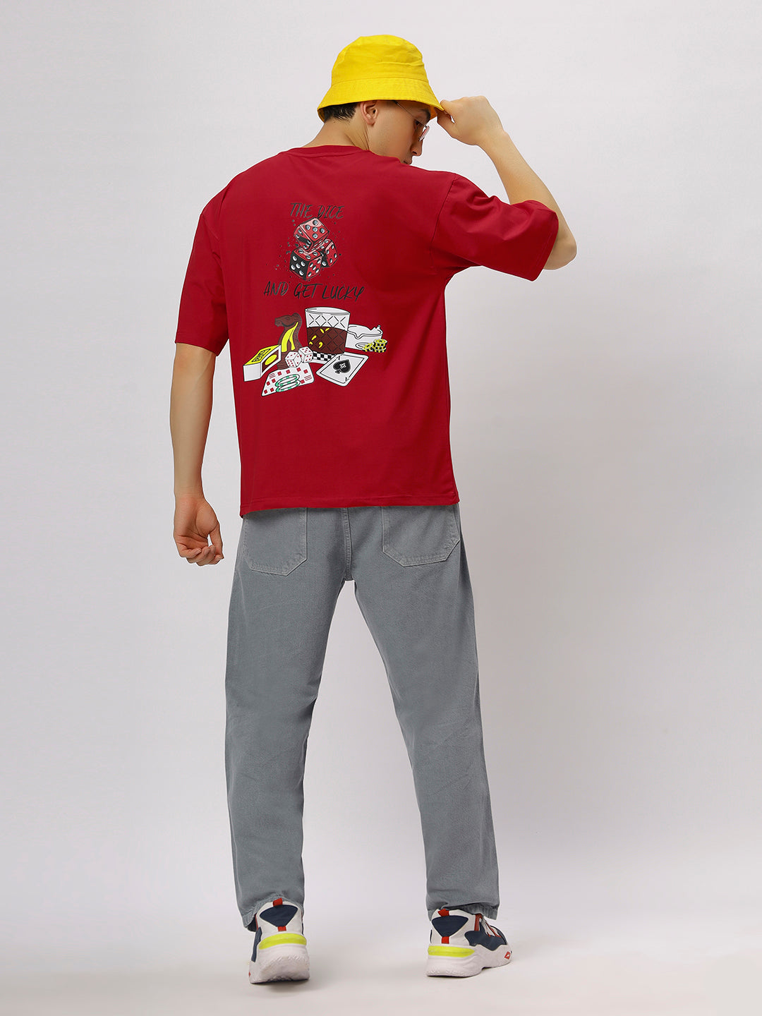 Red Supima Oversized Graphic T-shirt