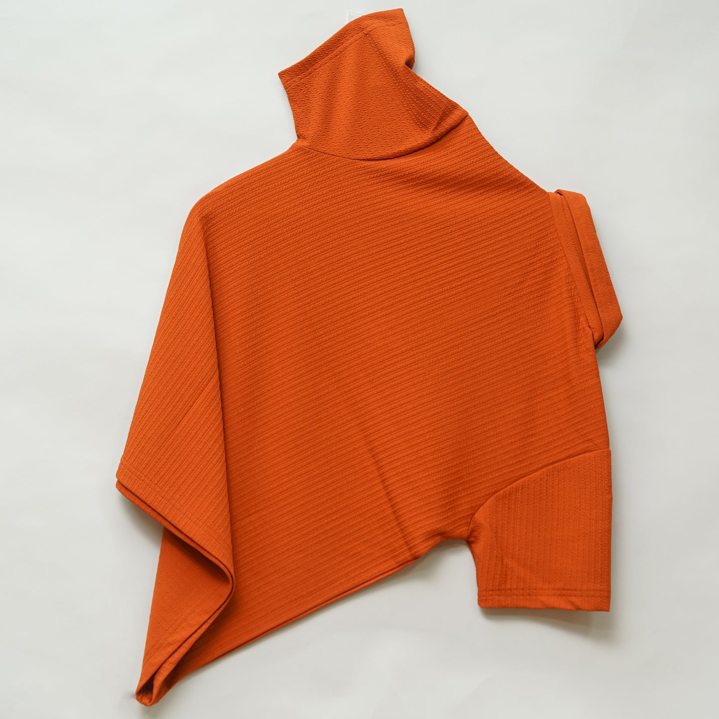 Rust | Pique Textured | Polo Zipper T-Shirt
