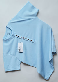 Sky | Premium Henley Neck | Polo T-Shirt
