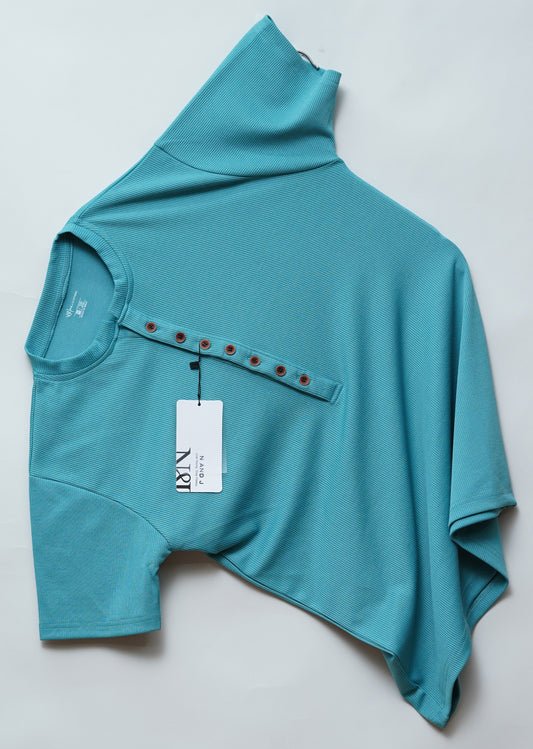 Teal | Premium Henley Neck | Polo T-Shirt