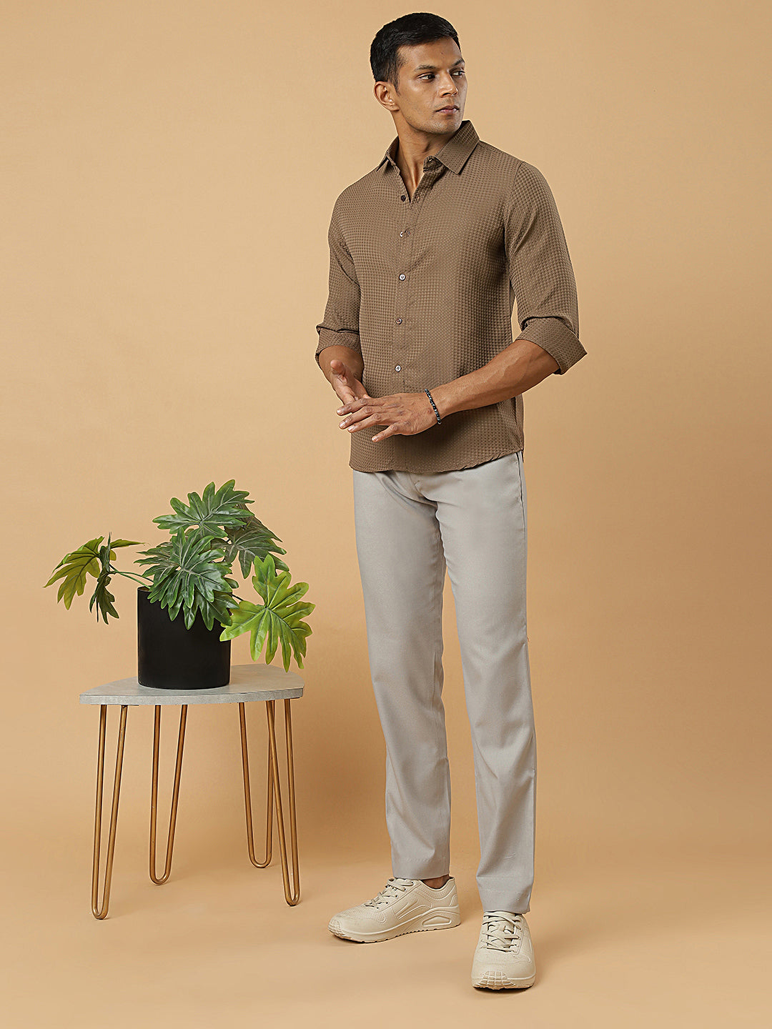Chiku | Classic Waffle Pattern | Waffle Texture Shirt