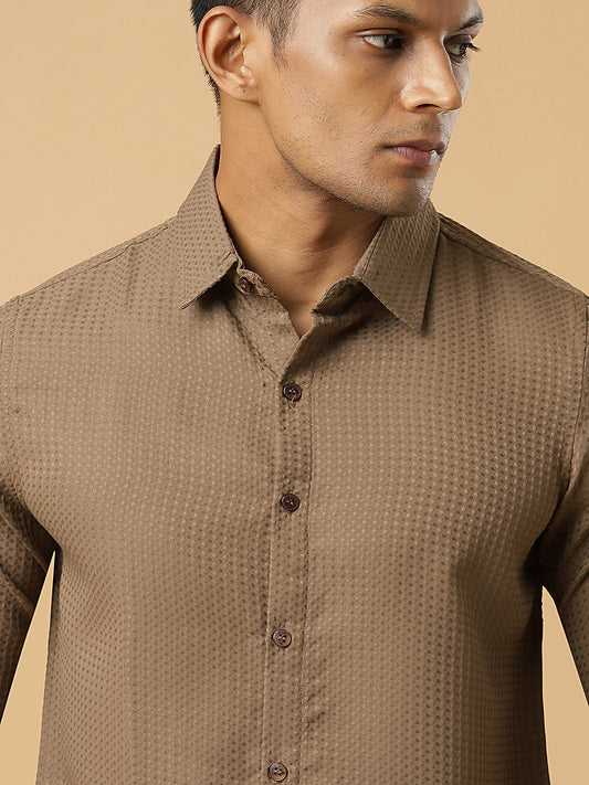 Chiku | Classic Waffle Pattern | Waffle Texture Shirt