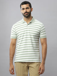 Pista Waffle Polo Striped T-Shirt