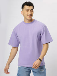 Lavender Supima Oversize Round Neck T-shirt