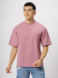 Onion Pink Supima Oversize Round Neck T-shirt