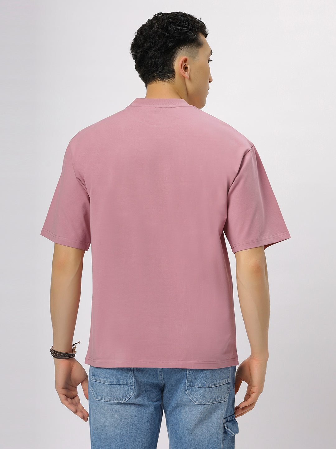 Onion Pink Supima Oversize Round Neck T-shirt