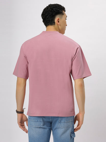 Onion Pink Supima Oversize Round Neck T-shirt