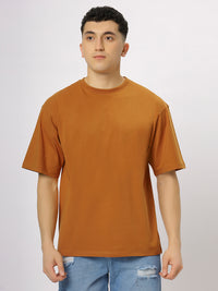 Rust Supima Oversize Round Neck T-shirt
