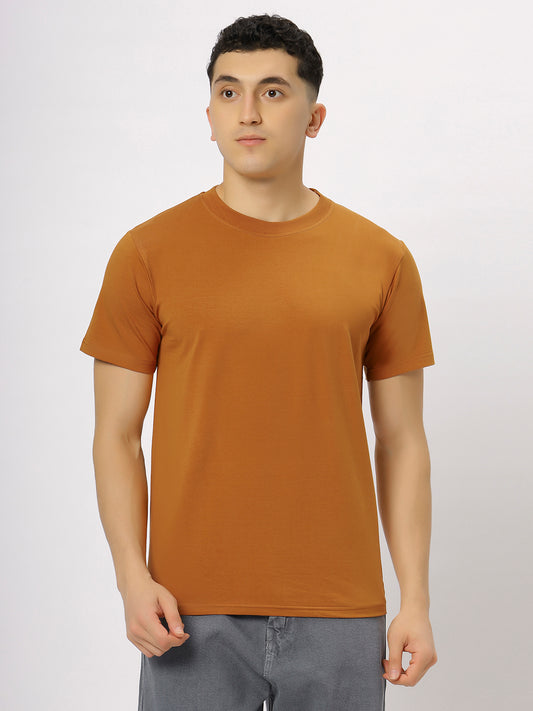 Rust Supima Round Neck T-Shirt
