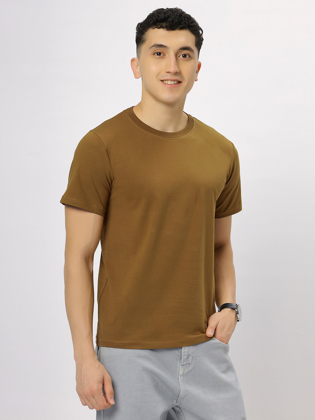 Copper Supima Round Neck T-Shirt