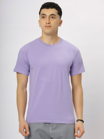 Lavender Supima Round Neck T-Shirt