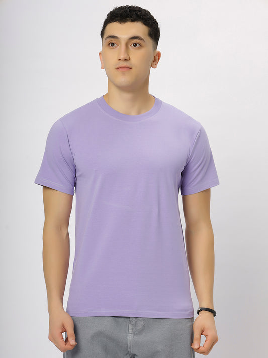 Lavender Supima Round Neck T-Shirt