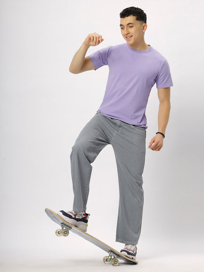 Lavender Supima Round Neck T-Shirt