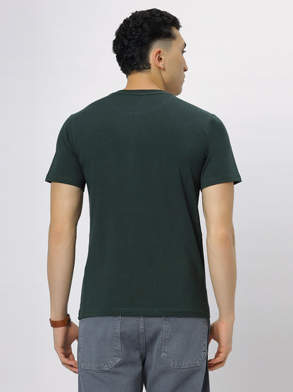 Dark Green Supima Round Neck T-Shirt