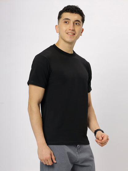 Black Supima Round Neck T-Shirt