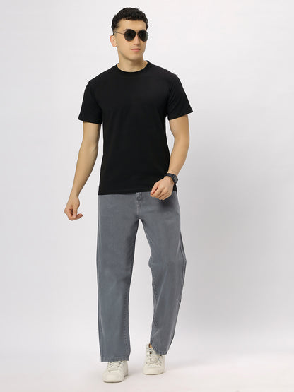 Black Supima Round Neck T-Shirt