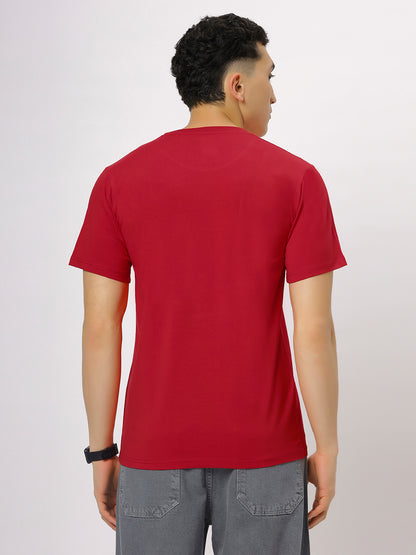 Red Supima Round Neck Tshirt