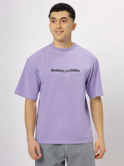 Lavender Supima Oversized Graphic T-shirt