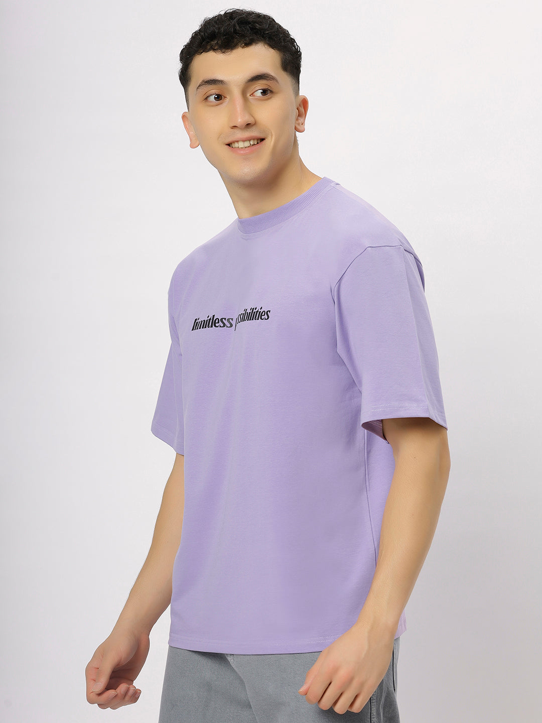 Lavender Supima Oversized Graphic T-shirt