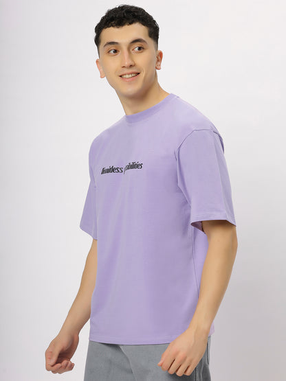Lavender Supima Oversized Graphic T-shirt