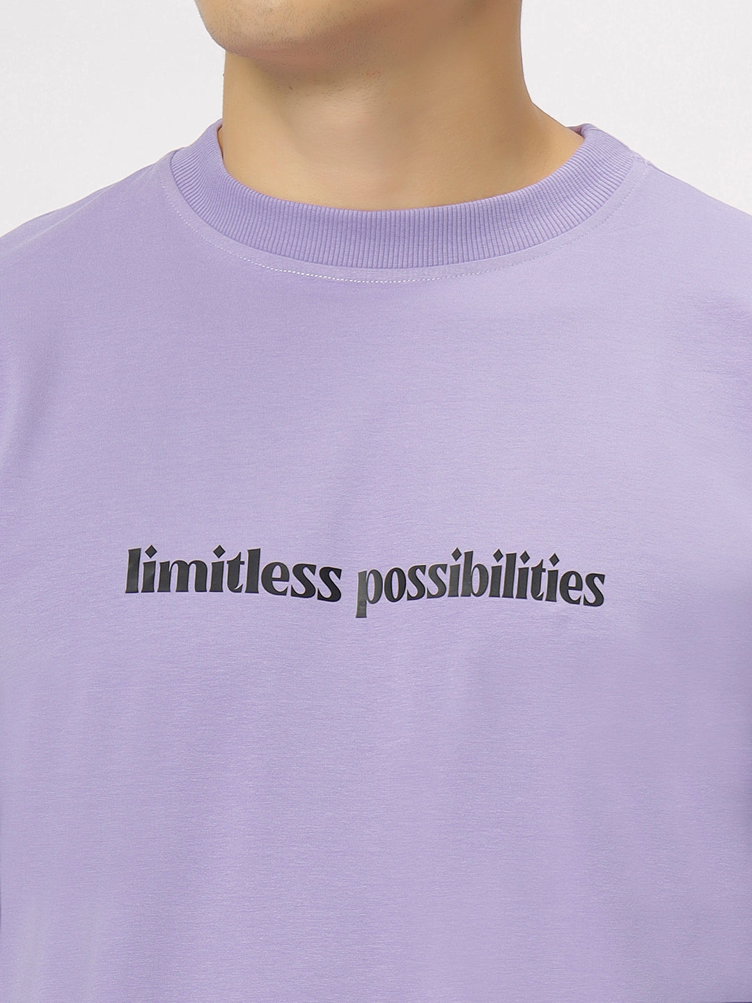 Lavender Supima Oversized Graphic T-shirt