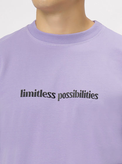 Lavender Supima Oversized Graphic T-shirt