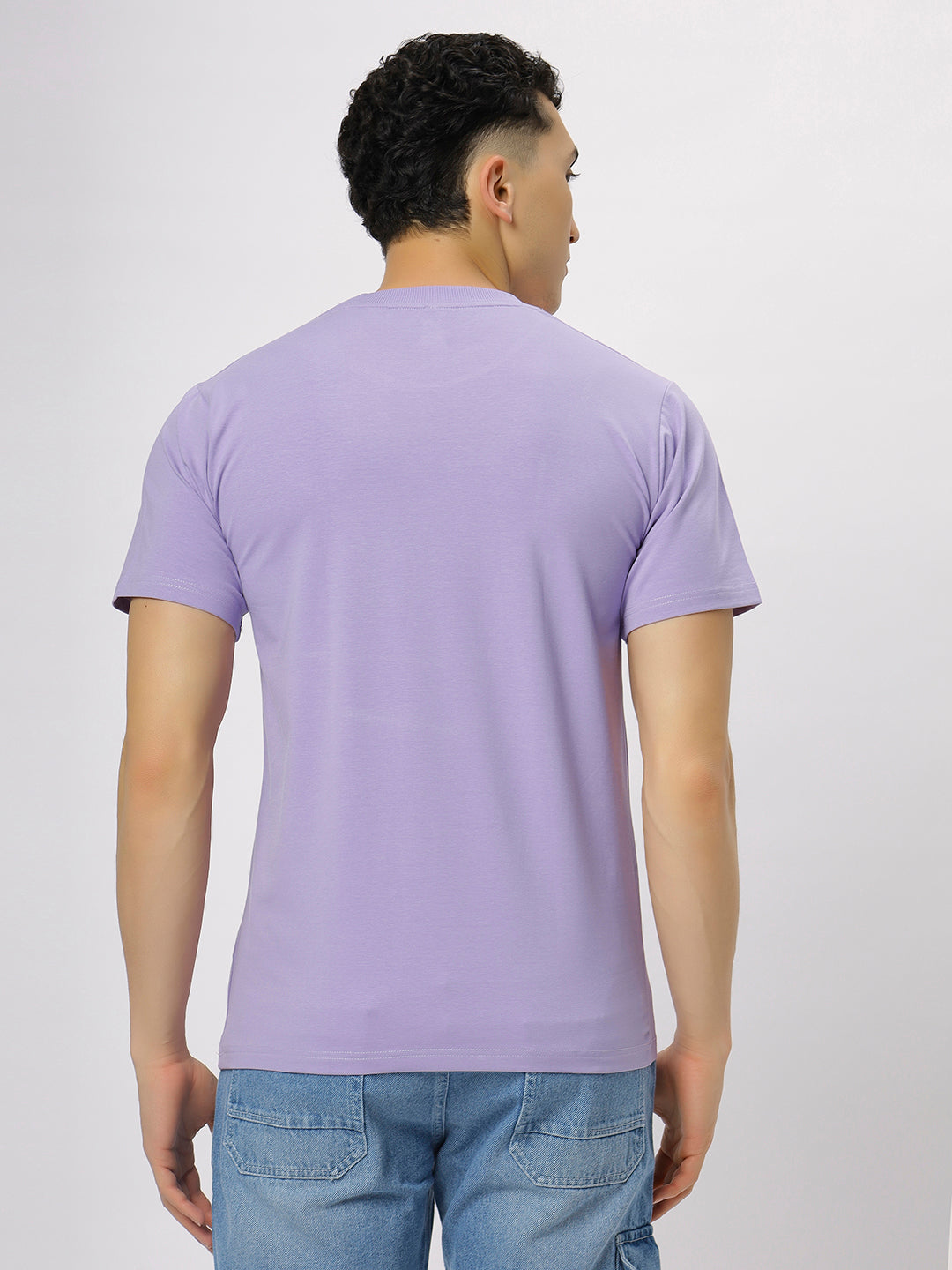 Lavender Supima Printed T-Shirt
