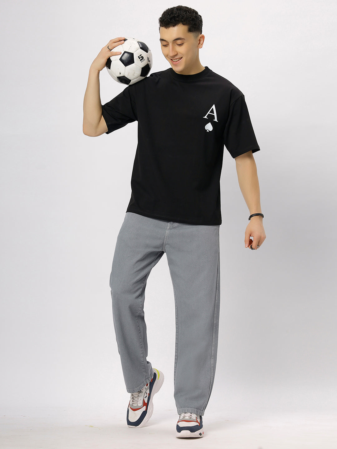 Black Supima Oversized Graphic T-shirt