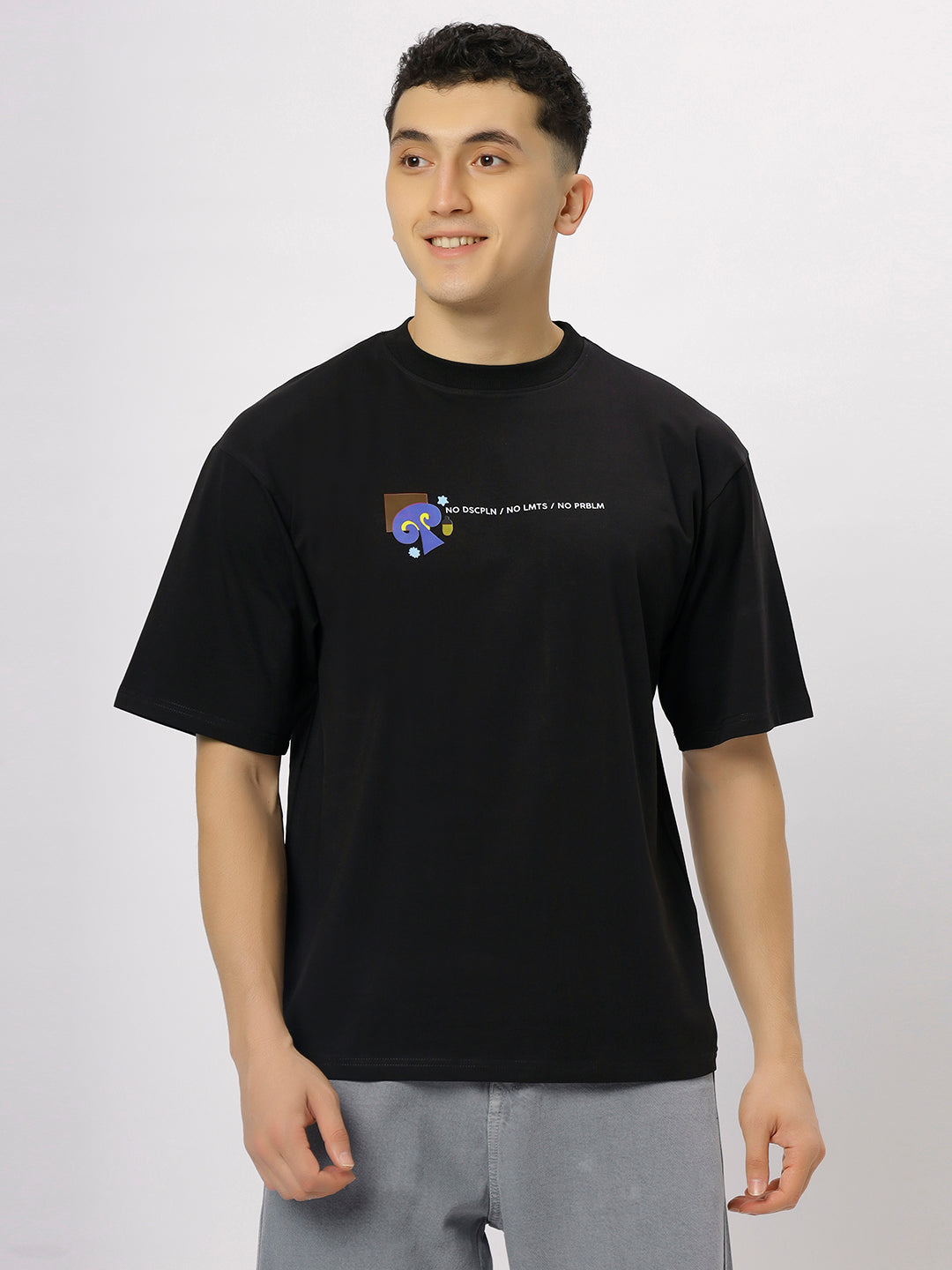 Black Supima Oversized Graphic T-shirt