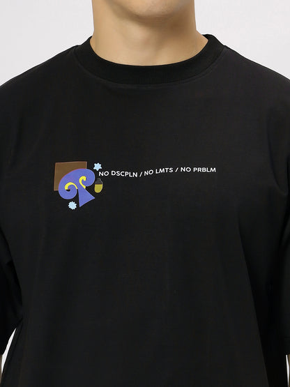 Black Supima Oversized Graphic T-shirt